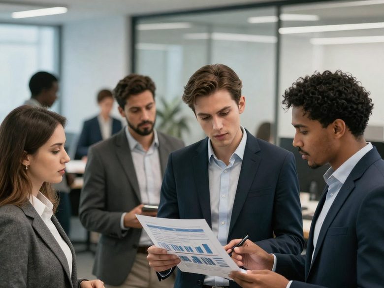 Equipe analisando documentos e indicadores de compliance